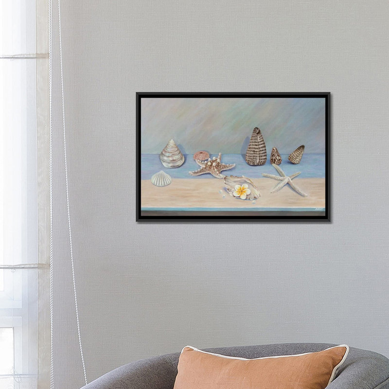The Sea On The Shelf, 45.72 cm H x 66.04 cm W x 4.445 cm D, Black