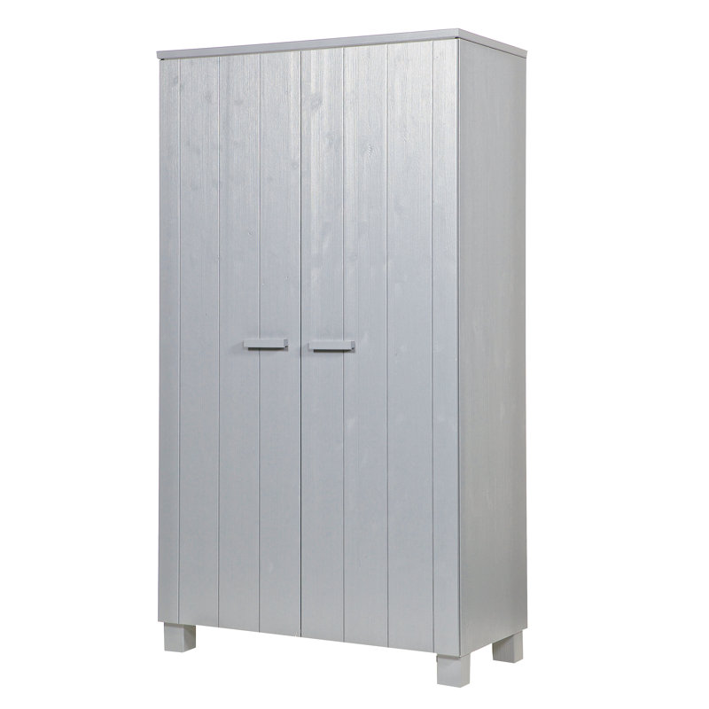 Sarcoxie 2 Door Wardrobe, Concrete Grey