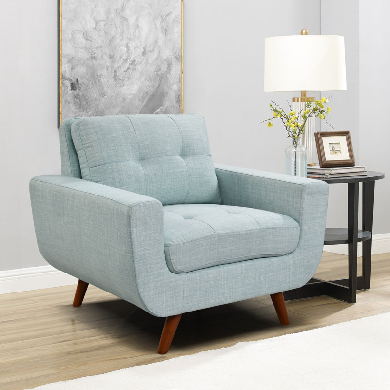 Mobilier de salon contemporain, Mélange de lin beige, Brun