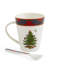 Spode Christmas Tree Tartan Mug & Spoon Set 14Oz