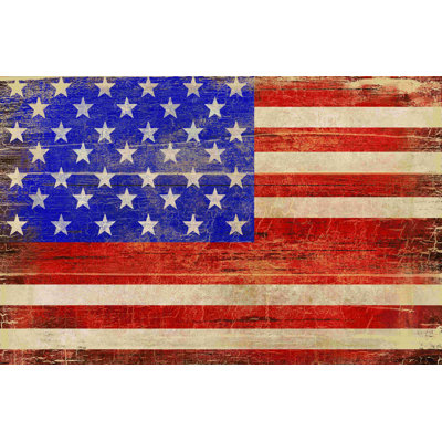 " Rustic American Flag 2 "