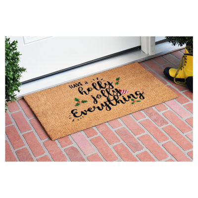 Tapis d'extérieur antidérapant Loyola Hartfield Holly Jolly 29 po x 17 po