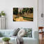 Maisons en bord de route, vers 1881. Affiche murale abstraite d'architecture estivale contemporaine.-1372399748