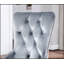 Chaises d'appoint en flanelle gris foncé Glam avec pieds en acrylique et dossier à oreilles capitonné pour un repas élégant