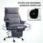 Chaise de bureau grise rembourrée avec support lombaire