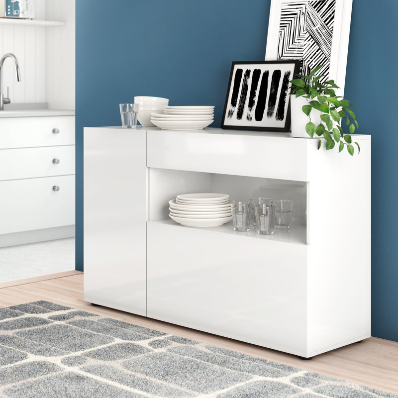 Kaliyah 330.2cm Sideboard, Gloss White