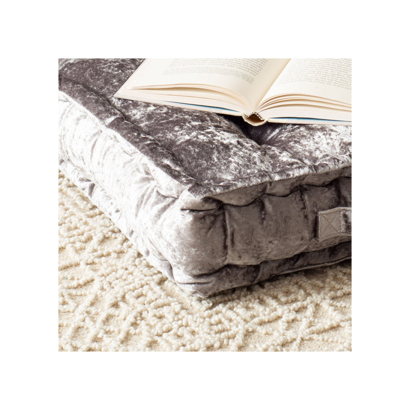 Peony Floor Pillow, Gray