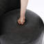 Chaise d'appoint rembourrée en similicuir noir moderne-1393407436