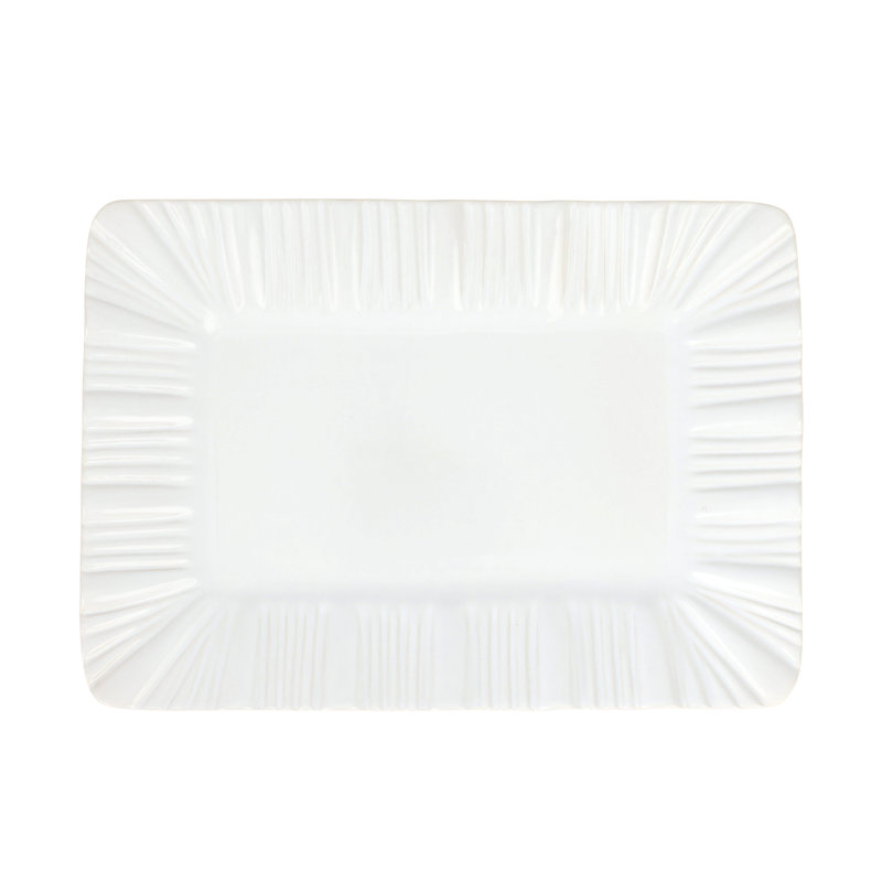 Plateau rectangulaire blanc Bari