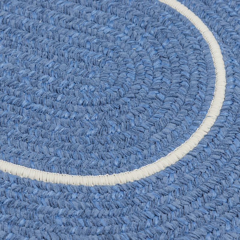 Tapis bleu tressé Winningham, Ovale 5 pi x 8 pi