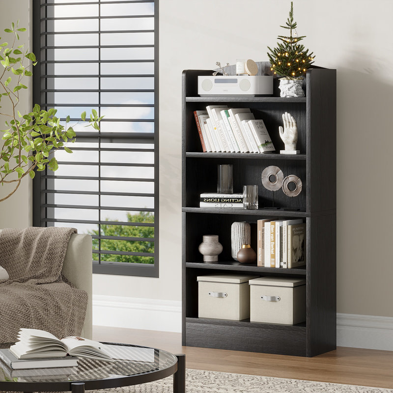 47.2 cm H x 24.4 cm W Bookcase, Black
