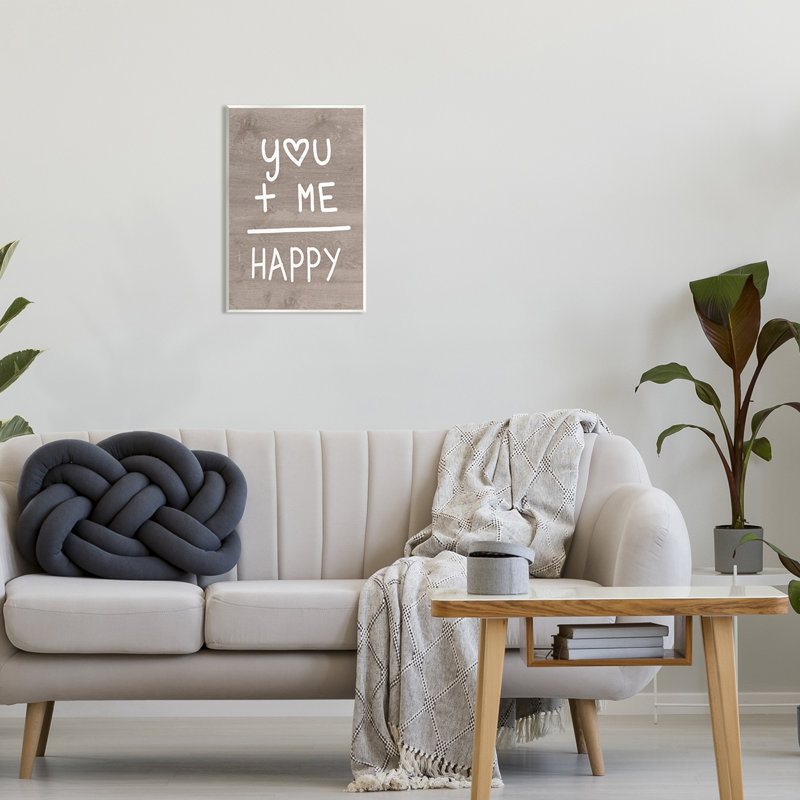 «You + Me = Happy Equation Romance» par Lil 'Rue - impression, H 19 po x l 13 po x P 0,5 po, Unframed