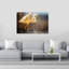 Egret Catches Fish Serene Contemporary Bird Fish Nature Wildlife Wall Art Print 1 Piece Wrapped Canvas Wall Art-1949157985