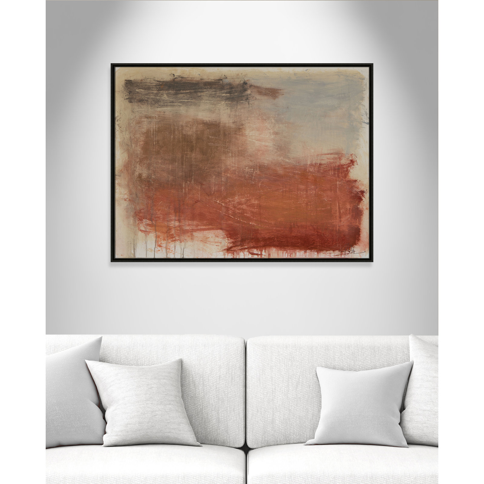 Colin "Autumn Over The Riviera" Print, 31.5" H x 41.5" W, Espresso