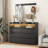 51.18” Wide 6-Drawer Double Dresser With Rgb Led Lights-106754650