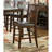 Cherry Finish Dining Set 7Pc Counter Height Table With Extension Leaf And 6X Wood Frame Counter Height Chairs Transitional Style Furniture-1868449311