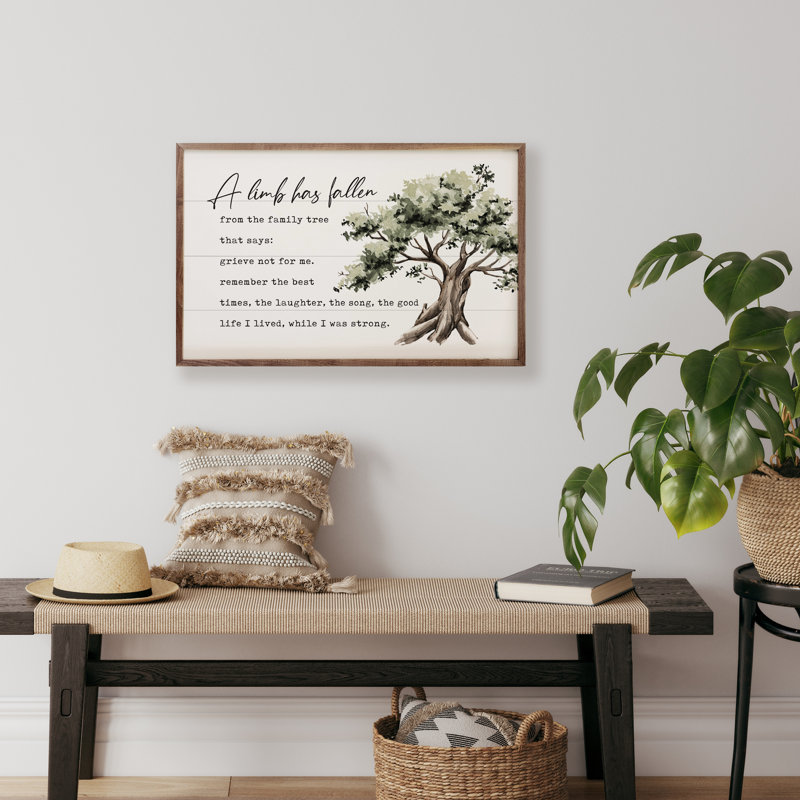 Un membre a un arbre tombé - blanc, H 10 po x l 16 po