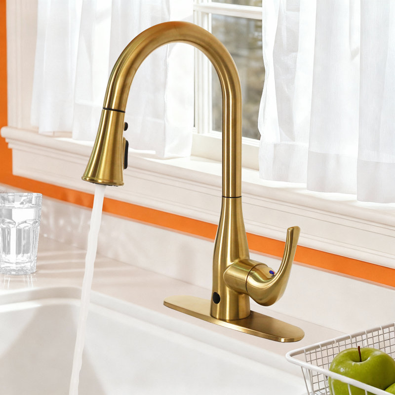Touchless Kitchen Faucet with Pull-Down Hose, Hands-Free Motion Sensor Sink Faucet, 4 Spray Modes