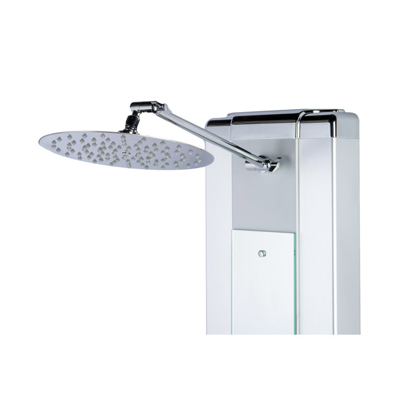 Panneau de douche en alliage d'aluminium 50 po avec pomme de douche réglable