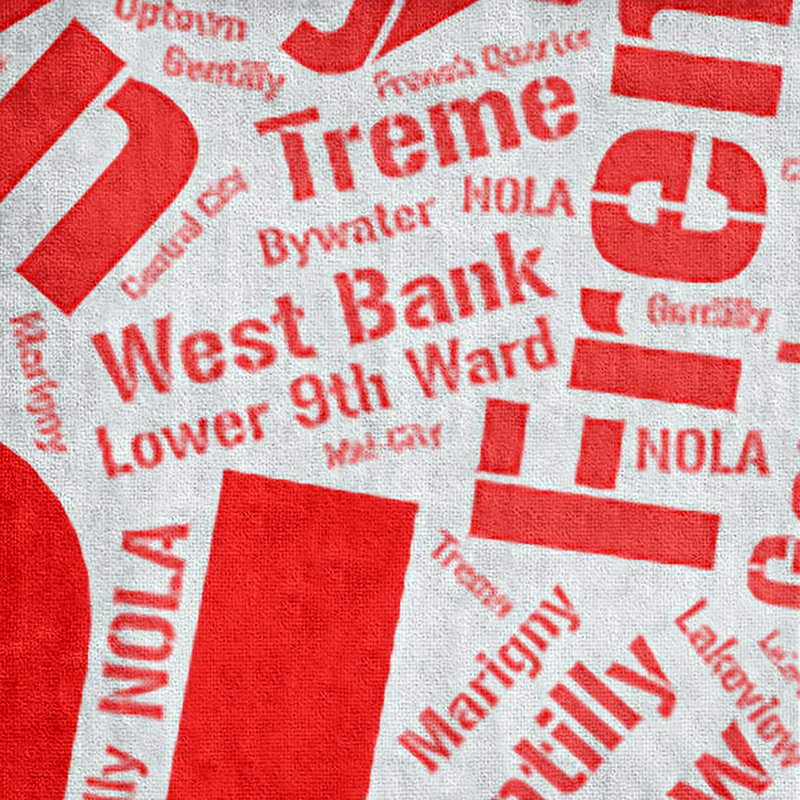 Bath Towel, Red, Microfiber, New Orleans
