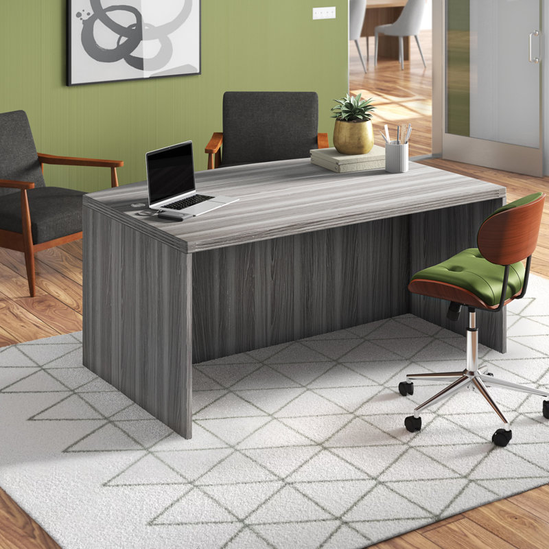 Aberdeen Desk Shell, 29.5" H x 72" W x 42" D, Gray