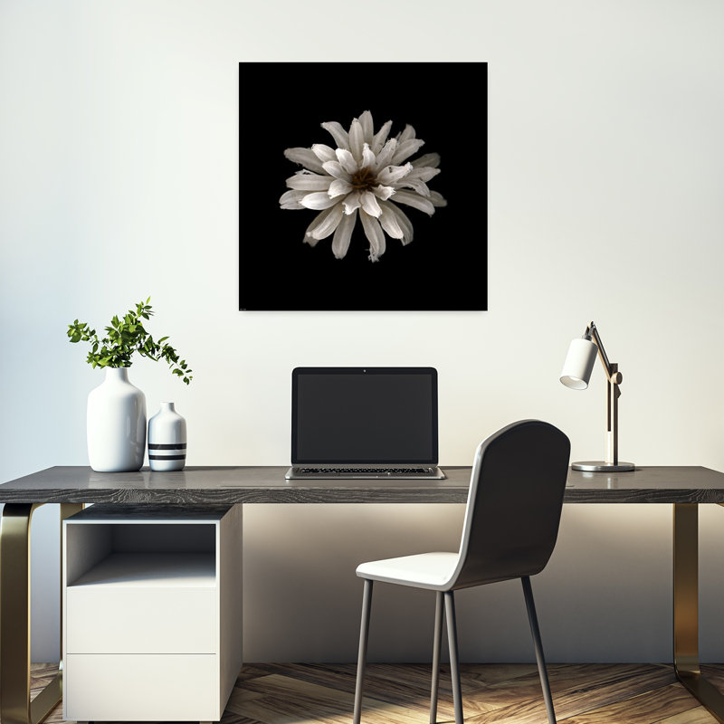 Art contemporain entièrement blanc, H 18 po x l 18 po