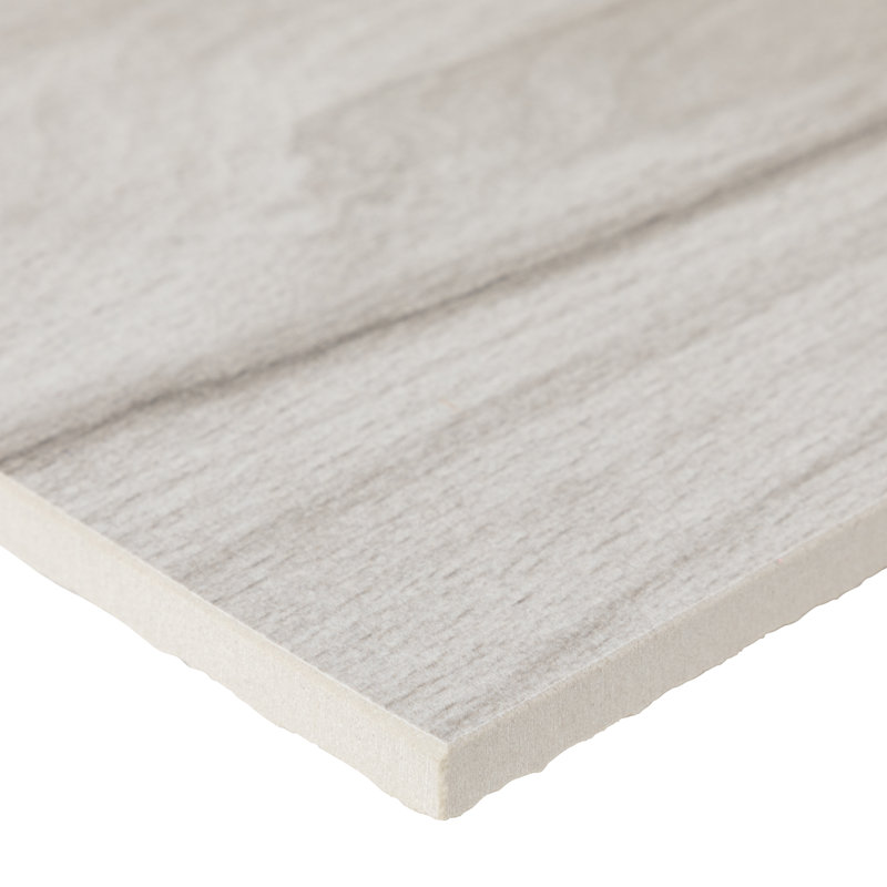48" x 8" Wood Look Singular & Floor Tile, White