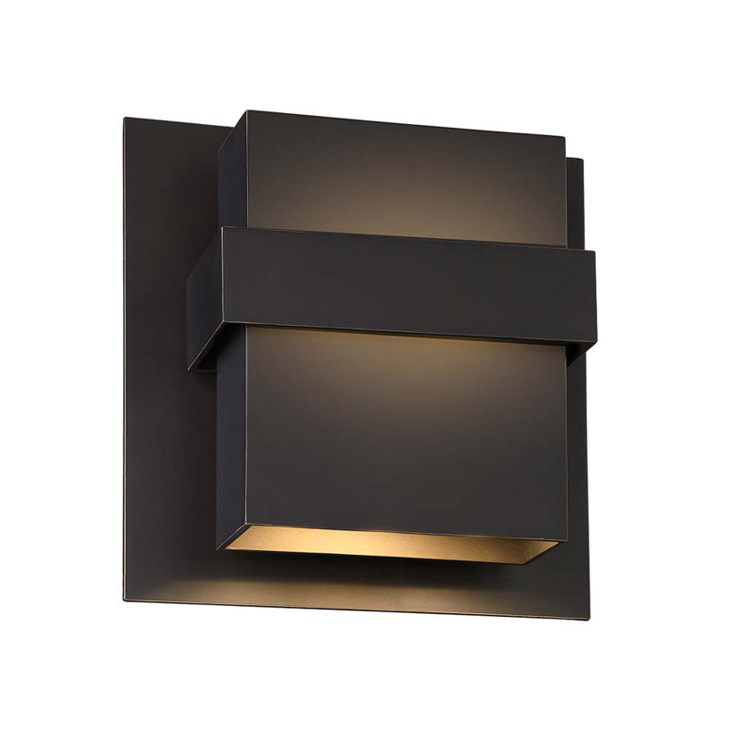 Pandora 2-Light LED Outdoor Bulkhead Light, 9" H x 9" W x 4.75" D, Oil Rubbed Bronze