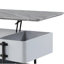 Table basse grise et blanche avec coffre de rangement modulaire et pratique