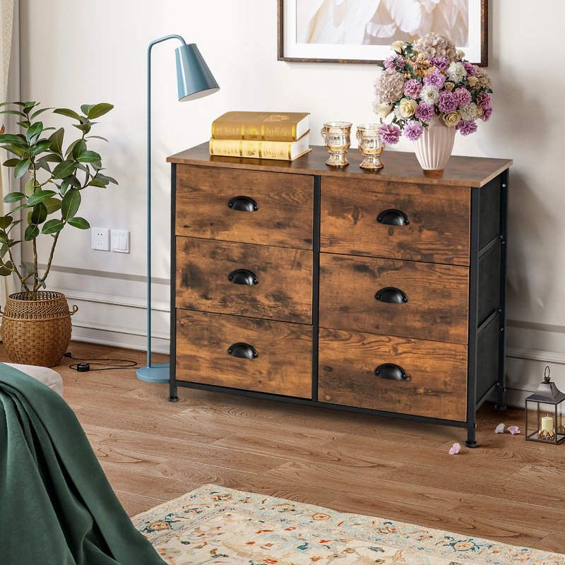 Commode double 6 tiroirs l 25 po