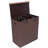 BirdRock Tall Laundry Hamper with Lid and 2 Removeable Bags - Double 13Gal Collapsible Dirty Laundry Basket (Brown)-420946541