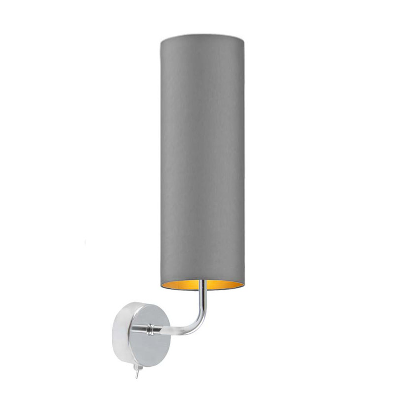 Tullis Steel Armed Sconce, Silver, Grey
