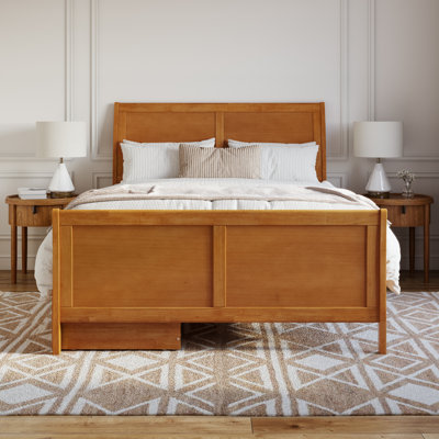 Lit plateforme Portland avec pied de lit et tiroirs de rangement assortis