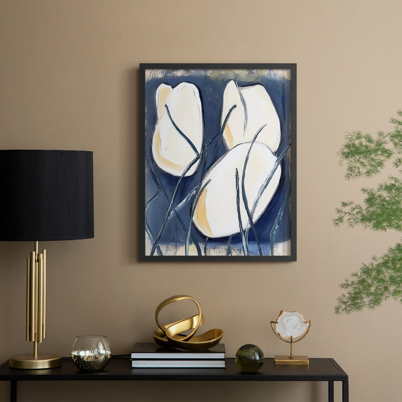 FLORAL Series DCCV - reproduction encadrée de qualité supérieure - prête à être accrochée - aucun clou requis