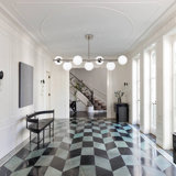 Kason Modern 7-Lights linear globe chandelier