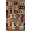 Tapis brun noué à la main de conception unique 6 pi 11 po x 10 pi