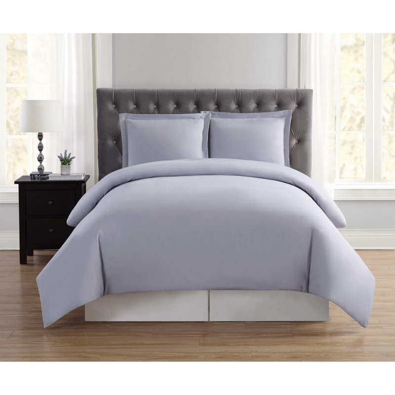 Truly Soft Everyday 4 Piece Removeable Cover Comforter Set, Lavender, King 4 Piece Duvet Cover & Insert