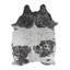 Designer Cowhide Abstract Area Rug in Silver