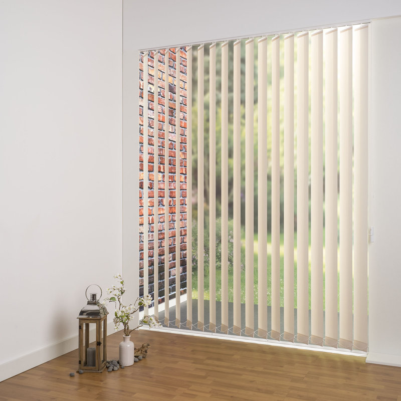 Blackout Vertical Blind, 250cm L x 220cm W, 12.7cm, Beige