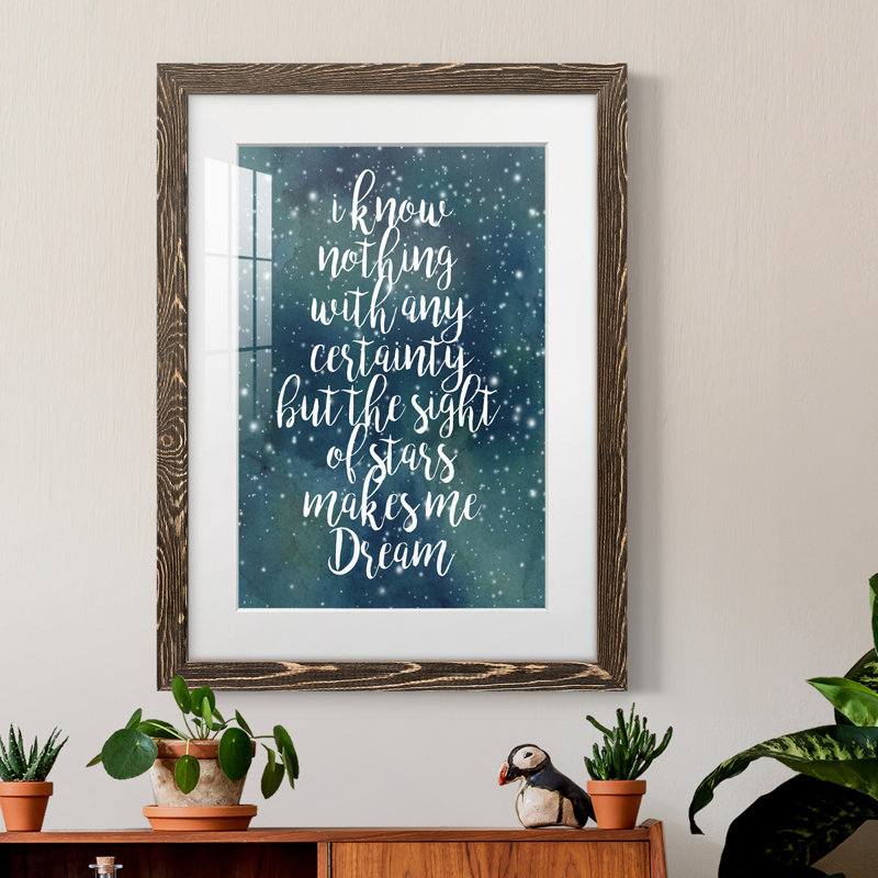 Galaxy Quote II - encadré, art textuel, Noyer, H 38 po x l 28 po x P 1 po