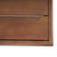 Table basse d'extérieur rustique en bois, panneaux à lattes et pieds traîneaux, - Teintée, 98 cm de profondeur, 28 cm de hauteur. Table stylée et stylée, colorée.
