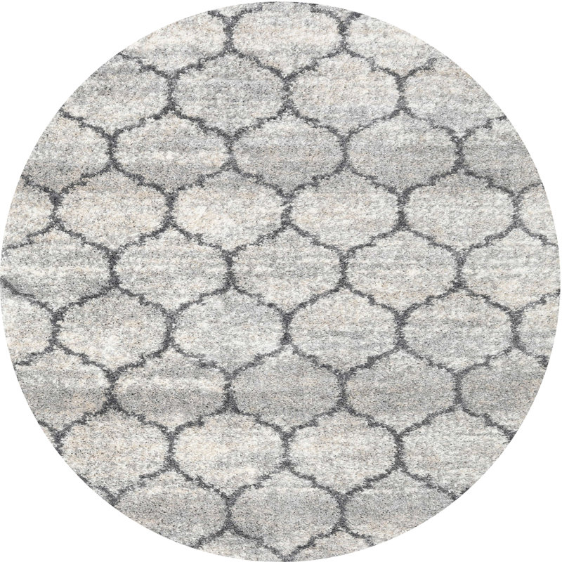 Geometric Indoor Rug, Round 5'