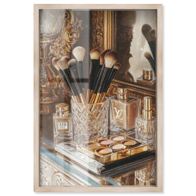 Oranate Makeup Collection Shadowbox Print Fashion Art Print by Art Remedy
