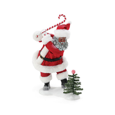 Sports and Leisure  Fore! African American Santa 11.5in
