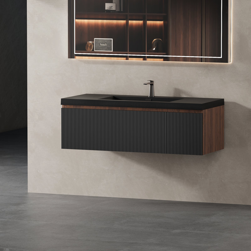 Meuble-lavabo flottant 48 po Cedaryn