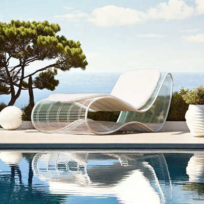 Chaise longue d'extérieur en alliage d'aluminium Luxury