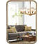 Miroir mural 24 po x 32 po bronze bronze rétro avec cadre perlé