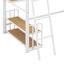 Lit mezzanine en métal avec bureau-576086303