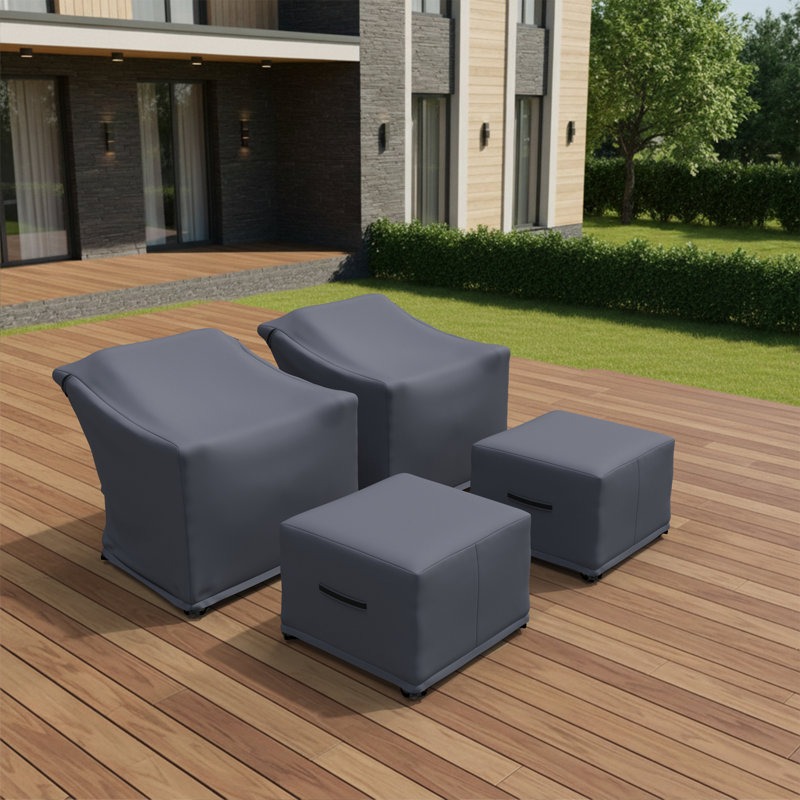 Housses de mobilier d'extérieur pour chaises et repose-pieds Meriwether