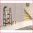 Bookshelf, Modern 5-Tier Ladder Metal Frame for Small Spaces | Walnut | Metal-1821558194